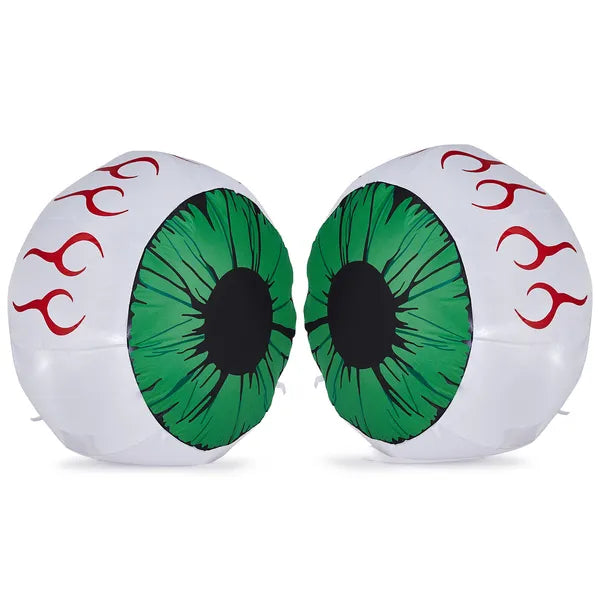 2 Packs Halloween Inflatables Large Set Of Lighted Eyes Decoration, 3FT Blow Ups Green Eyes For Yard - view 2