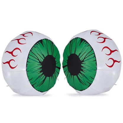 2 Packs Halloween Inflatables Large Set Of Lighted Eyes Decoration, 3FT Blow Ups Green Eyes For Yard - view 2