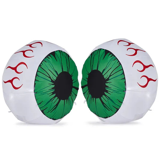 2 Packs Halloween Inflatables Large Set Of Lighted Eyes Decoration, 3FT Blow Ups Green Eyes For Yard - view 2