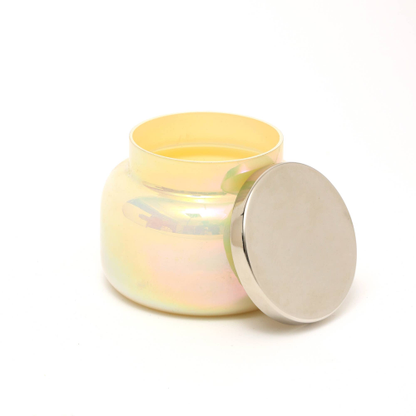Scented Wax Candle Jar With Lid- Pastel Yellow - view 5