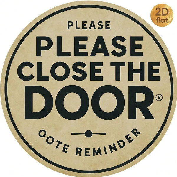 1pc Metal Iron Sign 7.87x7.87 Inch Please Close The Door, "the Door, 2D" Printed - view 5