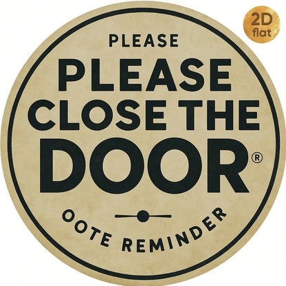 1pc Metal Iron Sign 7.87x7.87 Inch Please Close The Door, "the Door, 2D" Printed - view 5