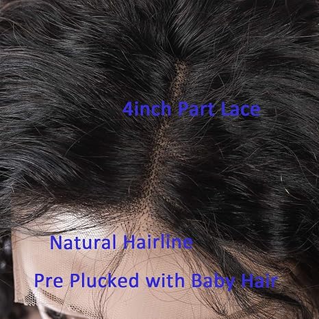 13x4 Front Lace Loose Human Hair Wig Natural Color Density - view 2