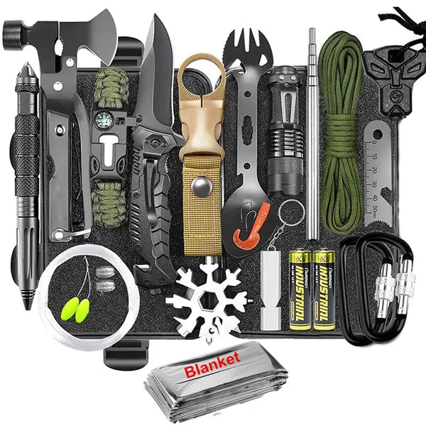Emergency Survival Kit 30 In 1 Professional Survival Gear Equipment First Aid Supplies For SOS Tactical Hiking Hunting - view 3