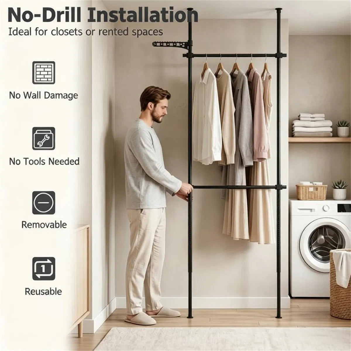 Clothing Supplies with Non-Slip 102.5 Inches - view 4