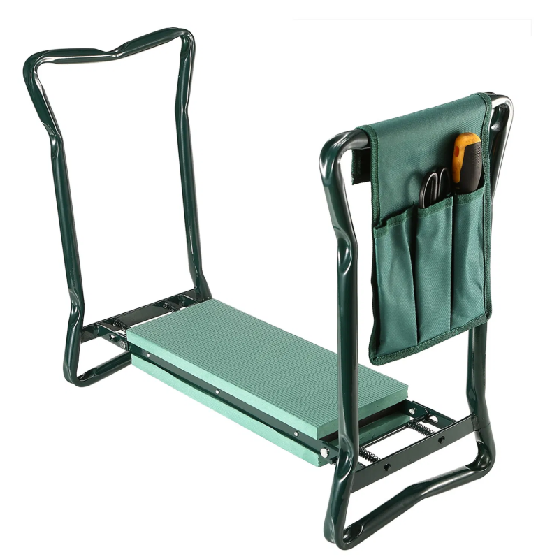 Foldable Garden Kneeler Seat With Kneeling Soft Cushion Pad Tools Pouch Portable Gardener - view 6