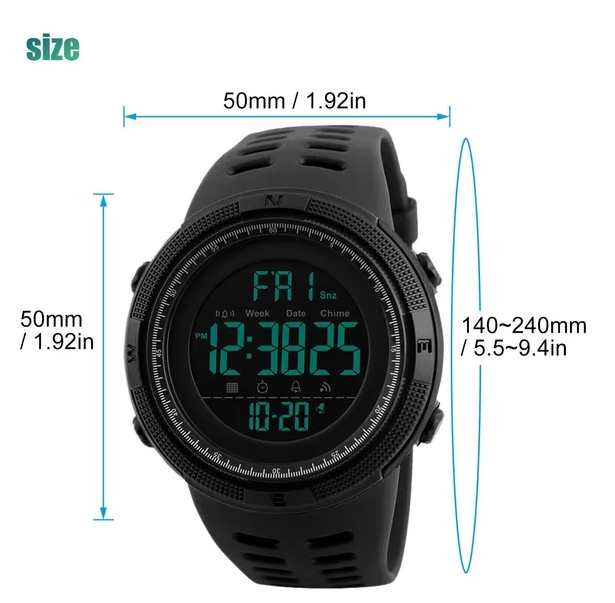 SKMEI Men's Digital Army Military Sport Quartz Analog Chrono Waterproof Watch US - view 4