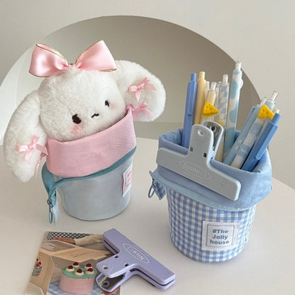 Foldable Standing Pencil Pen Case With Compartments Large Capacity Pencil Pouch Bag School Aesthetic Supplies For Girls - view 6