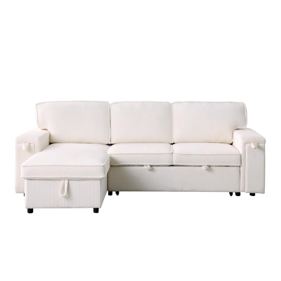 Upholstery Sleeper Sectional Sofa With Storage Space - view 4