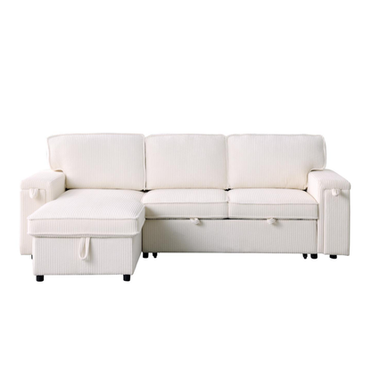 Upholstery Sleeper Sectional Sofa With Storage Space - view 4