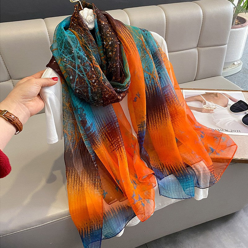 Silk All-matching Yousoft Scarf Long Elegant Scarf - view 6