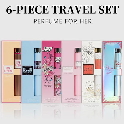 6pcs Travel Set, Women'S Eau De Parfuma Spray, Long Lasting Fragrance, 6 Different Flavor, Perfect For Holiday Gifts - view 9
