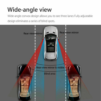 2x 360° Stick on Rear View Auxiliary Blind Spot Mirror Wide Angle Car Truck SUV - view 5