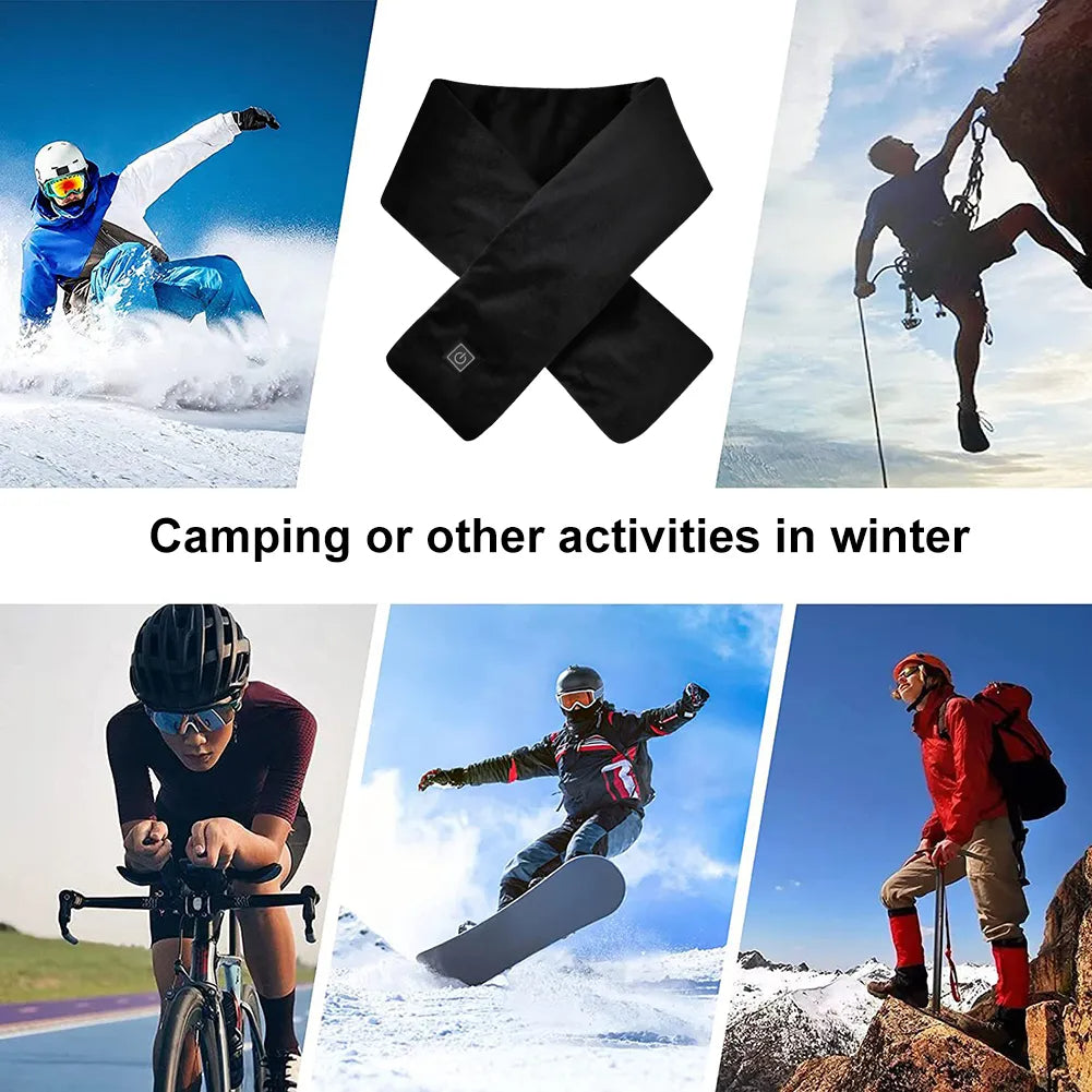 USB Women Men Heating Scarf Temperature Scarf 3 Gears Adjustable USB Charging Heat Control Neck Warmer For Cycling - view 5