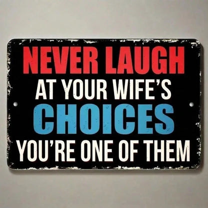Funny Rustic Metal Sign Wall Decor For Living Room Kitchen Bathroom - view 5