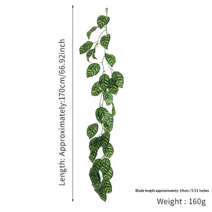 Artificial Rattan Green Plants, Rattan Piping Decorations Vines - view 4