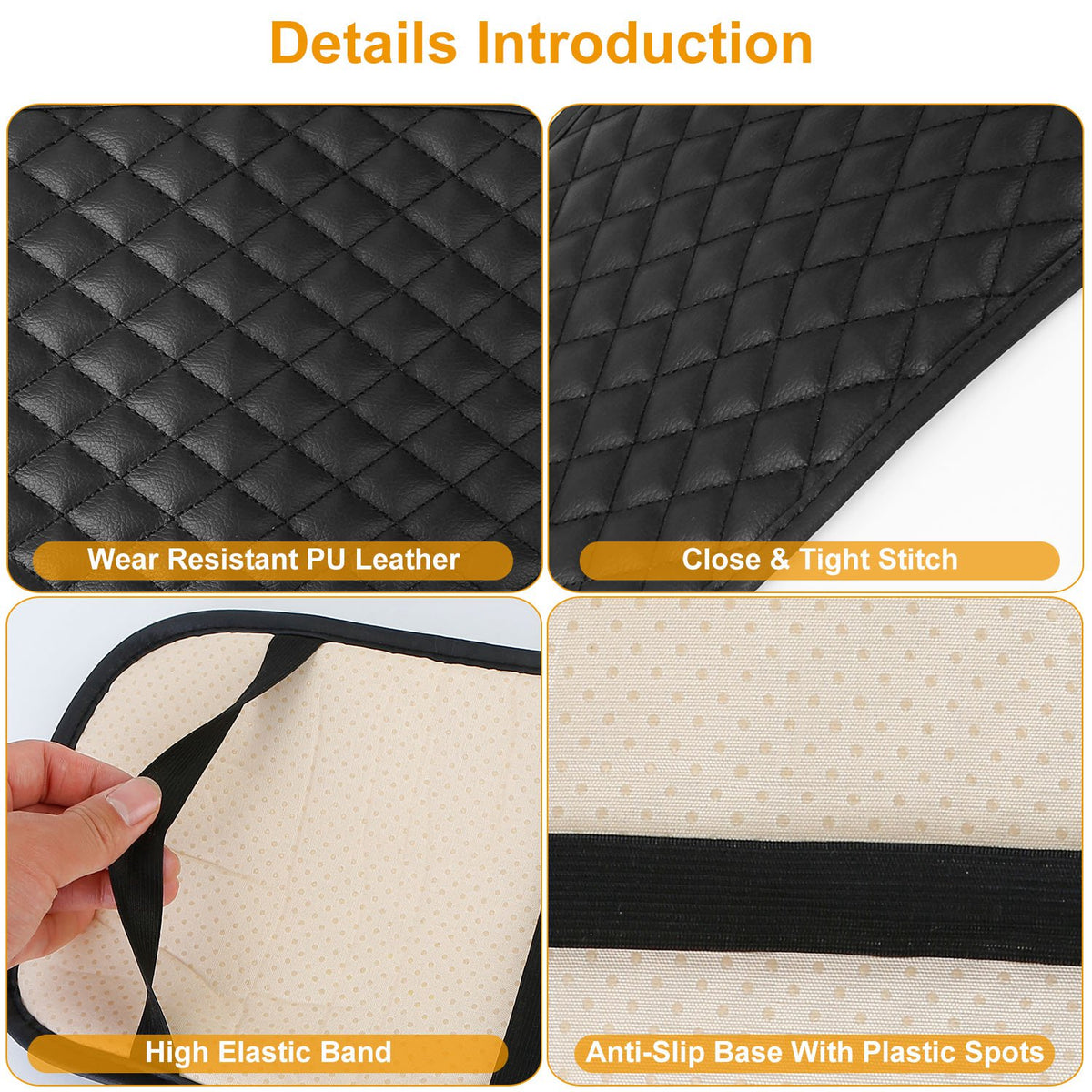 1Pc Car Armrest Pad Cover PU Leather Auto Center Console Seat Box Cover Protector Car Accessories Armrest Cushion Pad - view 2