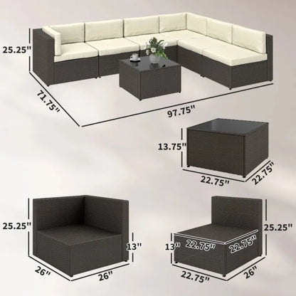 Pieces Patio Furniture Set - view 4