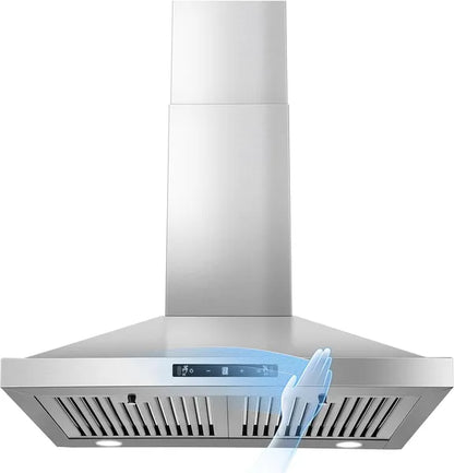 24 Inch Range Hood, Ducted/Ductless Range Hood 450CFM, Wall Mount Kitchen Hood In Stainless Steel - view 4