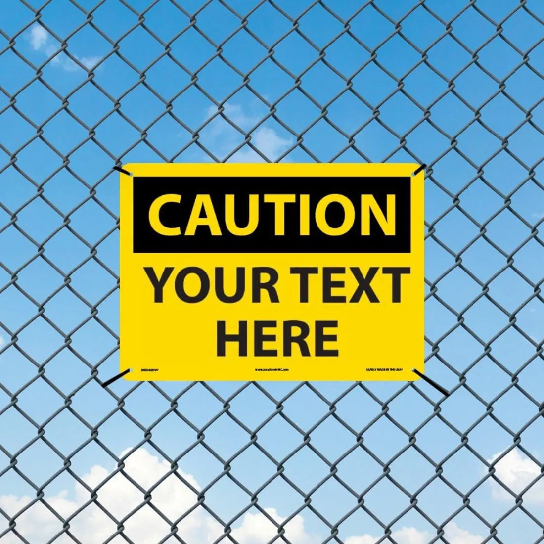 Custom OSHA Style Safety Caution Sign - view 3