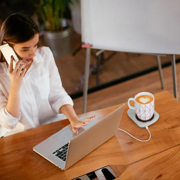 Electric Coffee Mug Warmer For Desk Auto Shut Off USB Tea Milk Beverage Cup 3 Temperature Setting - view 5