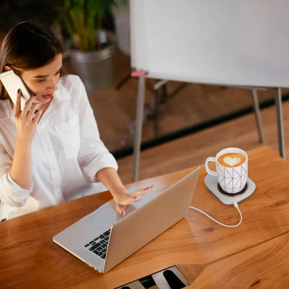 Electric Coffee Mug Warmer For Desk Auto Shut Off USB Tea Milk Beverage Cup 3 Temperature Setting - view 5