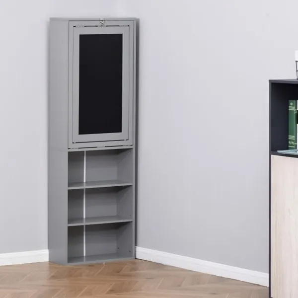 Wall Mount Desk Cabinet-Grey - view 4