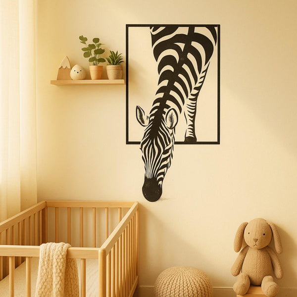 Modern Zebra Wall Art Black And White Animal Print Decor For Living Room Office Bedroom