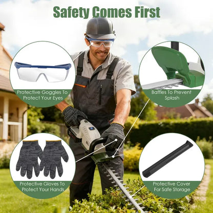 20'' Cordless Hedge Trimmer 21V Handheld Bush Trimmer Electric Grass Shrub Trimmer With Dual-Action Blades 0.6" Cutting - view 5