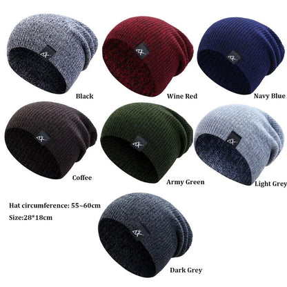 Unisex Fashionable Knitted Beanie, Winter Wool Elastic Hat For Outdoor Cycling, Camping - view 3