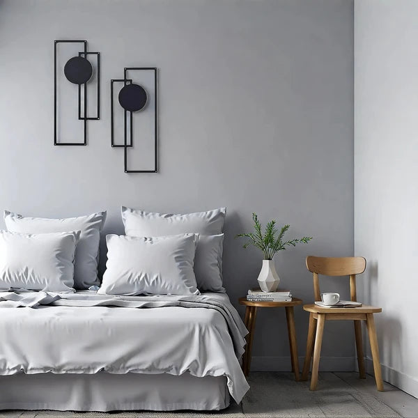 Abstract Line Iron Wall Art Set Modern Minimalist Black And White Decor For Living Room Bedroom Office Halloween Gift - view 2