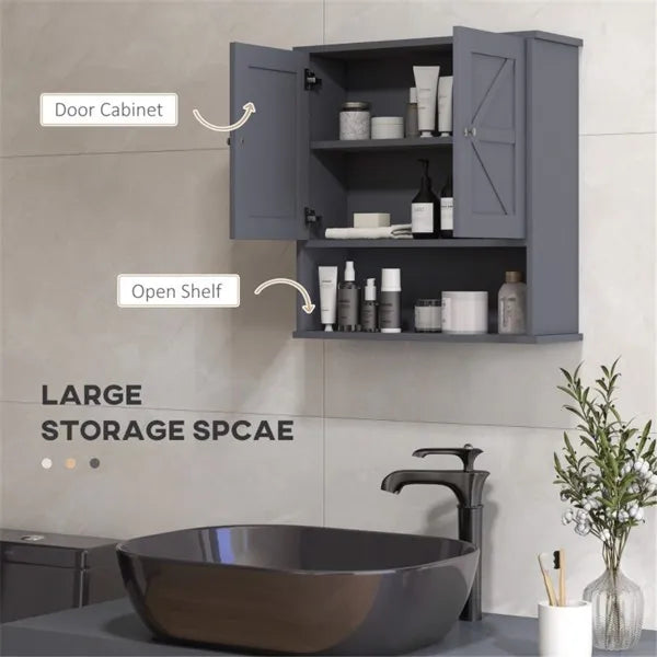 Bathroom Cabinet/Wall Cabinet-Gray - view 6