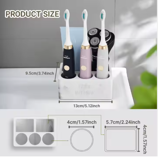 Toothpaste Holder Bathroom Counter Organizer For Electric Toothbrushes For Home Hotel - view 4