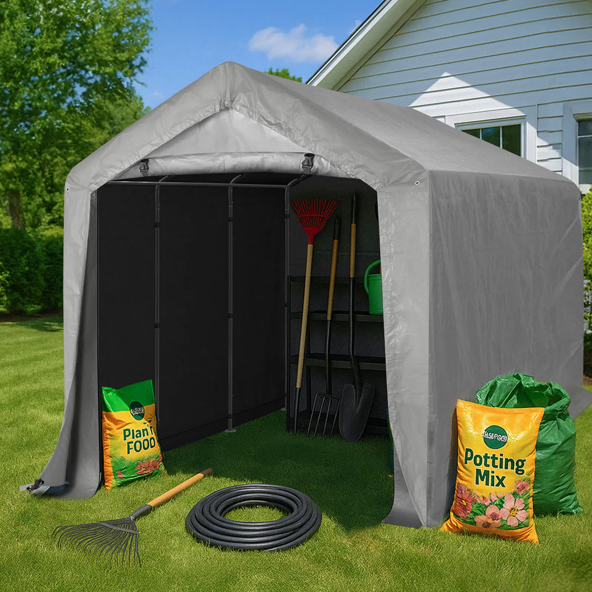 8' X 12' outdoor storage shelter shed - view 6