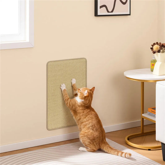 24 x 16 Inch Natural 6-Piece Cat Scratching Mats, Sisal Material Anti-Slip Latex Backing Furniture Protector - view 2