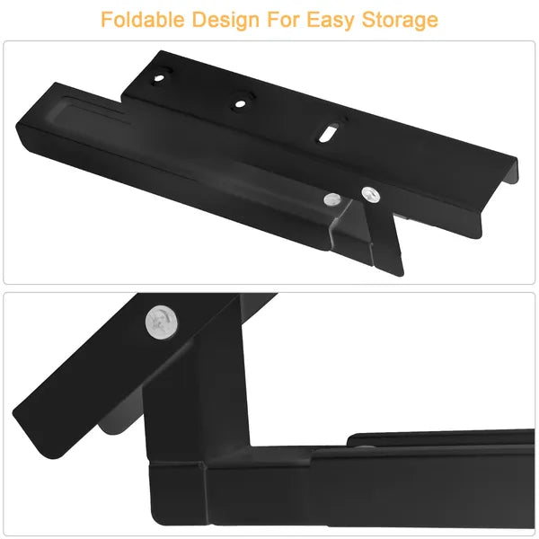 2 Pcs Microwave Brackets Adjustable Wall Mount Shelf Heavy Duty Carbon Steel Wall Microwave Cradle - view 2