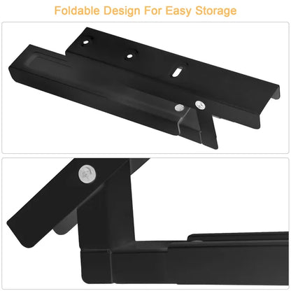 2 Pcs Microwave Brackets Adjustable Wall Mount Shelf Heavy Duty Carbon Steel Wall Microwave Cradle - view 2