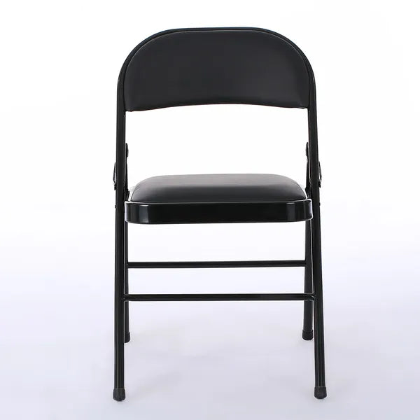 6pcs Elegant Foldable Iron & PVC Chairs For Convention & Exhibition Black - view 2