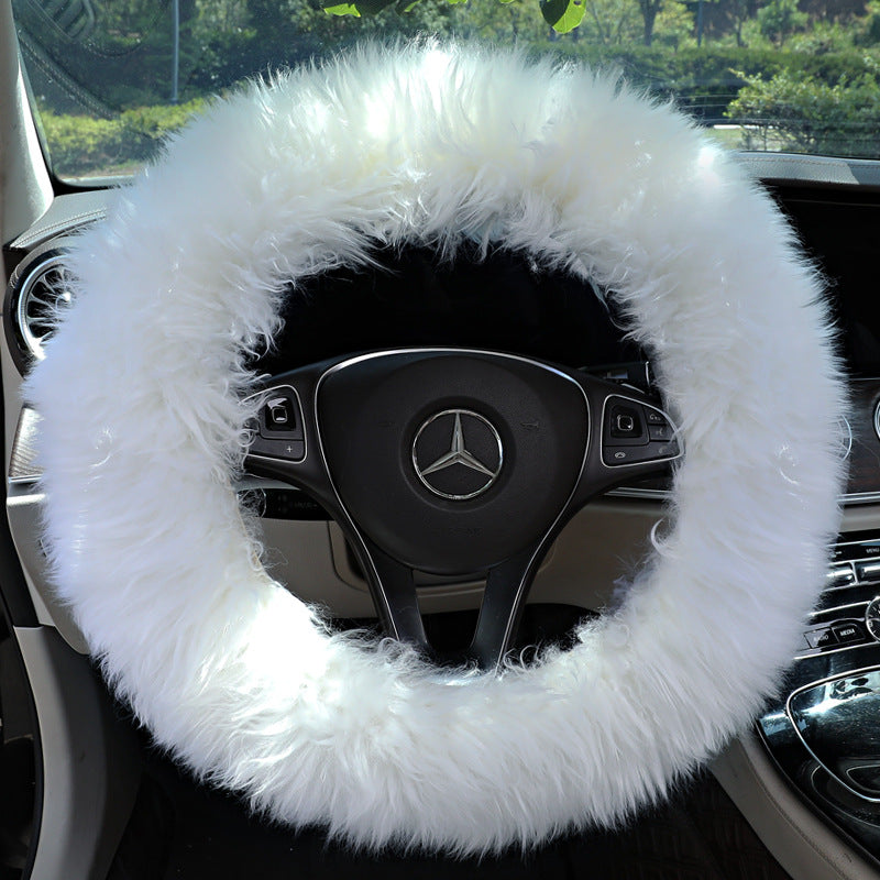 Car Steering Wheel Cover Wool Non-Slip Cover Steering Wheel Protector - view 10