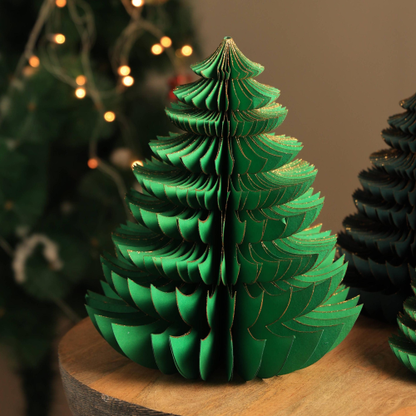 Handmade Green Paper Tree Festive Holiday