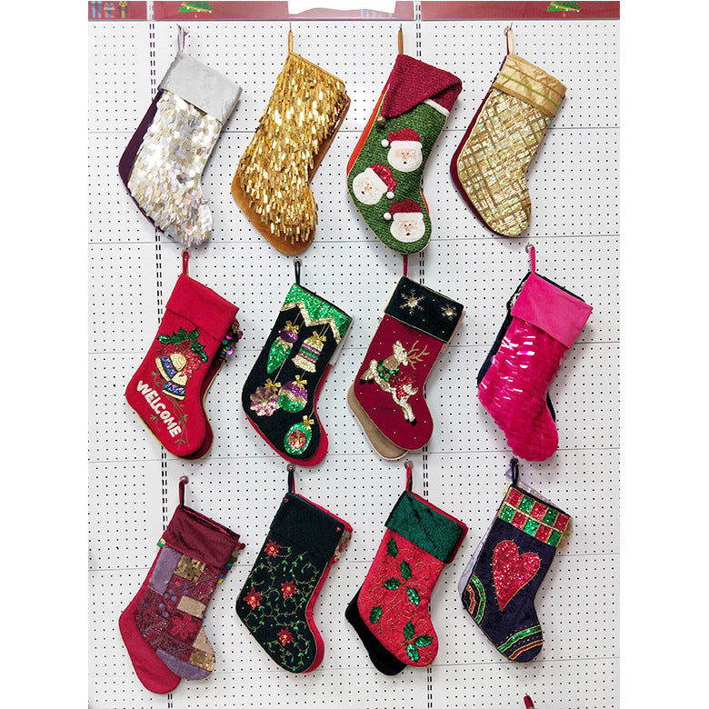 Beaded Embroidery Home Christmas Stocking - view 5