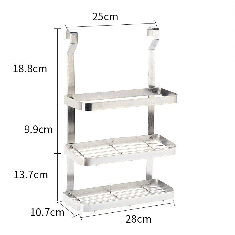 Stainless Steel Kitchen Organizer Multifunction Dish Drying Rack Wall Hanging Storage Holder Tableware Shelf Drainer - view 8