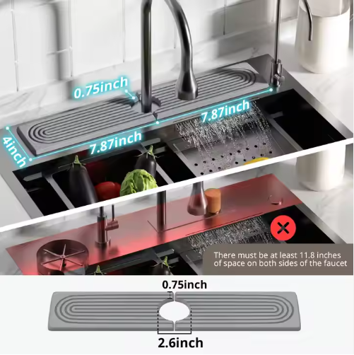Diatomaceous Earth Sink Tray Stone Home Sink Caddy Kitchen Instant Dry Sink Organizer - view 2