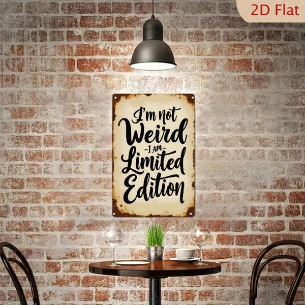 Funny Metal Tin Sign 18x12 Inch, I'm Not A Freak I'm A Limited Edition Retro Wall Decor - view 3