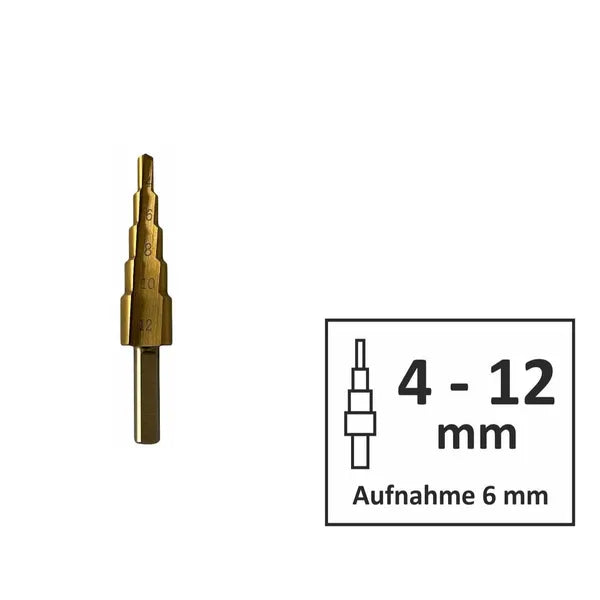 Pagoda Drill Bit 3-piece Set, Hexagonal Handle Straight Groove Metric Large 3PC Iron Box (380g) - view 4