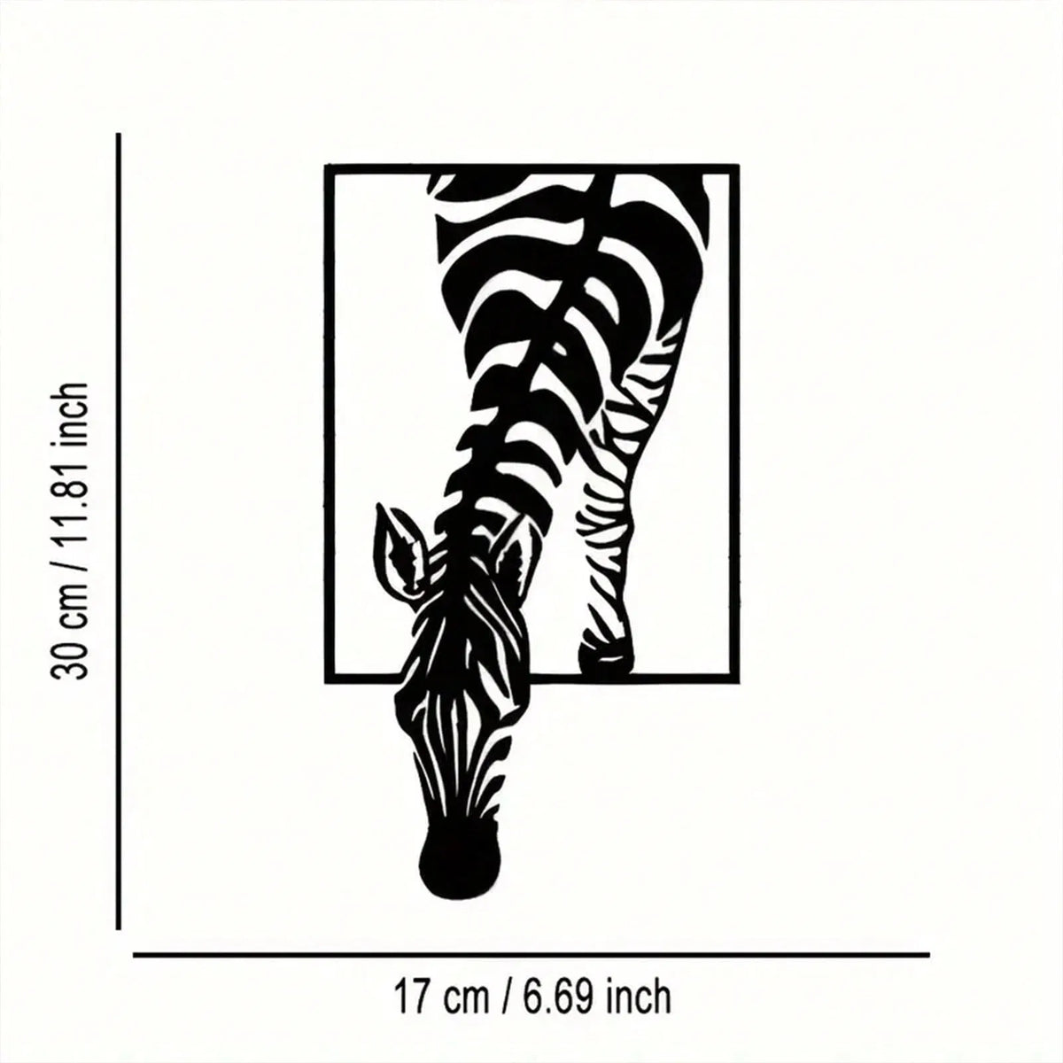 1 pieces Ultra practical minimalist zebra metal wall art, handmade iron stripe decoration - view 2