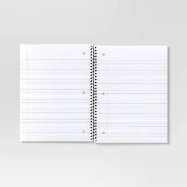 Subject Spiral Notebook Wide Ruled Purple - view 3