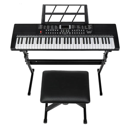 Do Not Sell On Amazon GEP-110 61 Key Keyboard With Piano Stand, Piano Bench, Built In Speakers, Headphone, Microphone - view 6