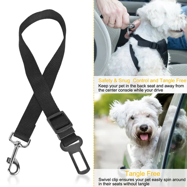 2Pcs Pet Dog Seat Belt Leash Adjustable Pet Dog Cat Safety Leads Harness - view 3
