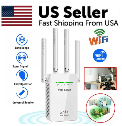 1200Mbps WiFi Range Extender Repeater Wireless Amplifier Router Signal Booster - view 2